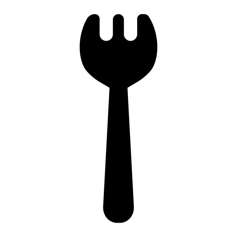 Spoon fork icon. Tableware black icon. vector