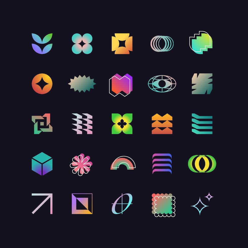 BRUTALIST GEOMETRIC SHAPES vector