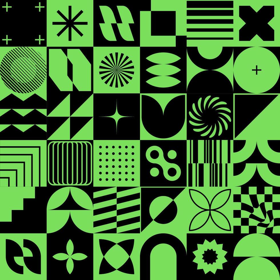 Bauhaus Seamless Pattern vector