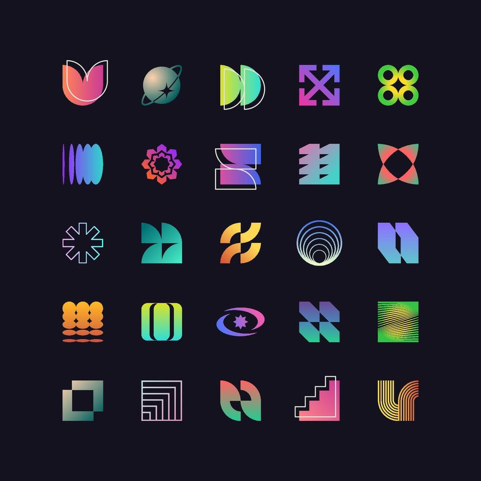 BRUTALIST GEOMETRIC SHAPES COLLECTION vector