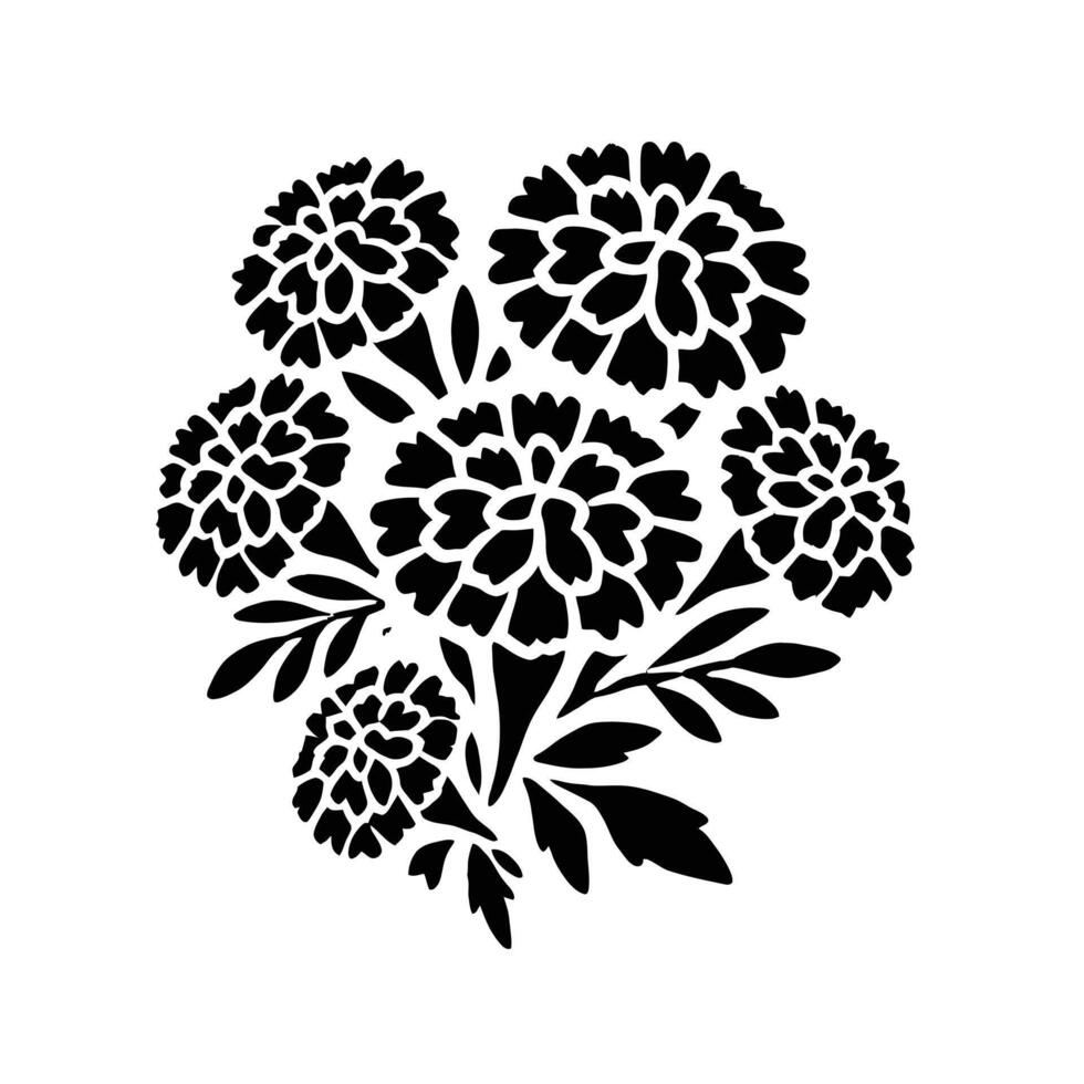 A black and white floral design on a white background vector
