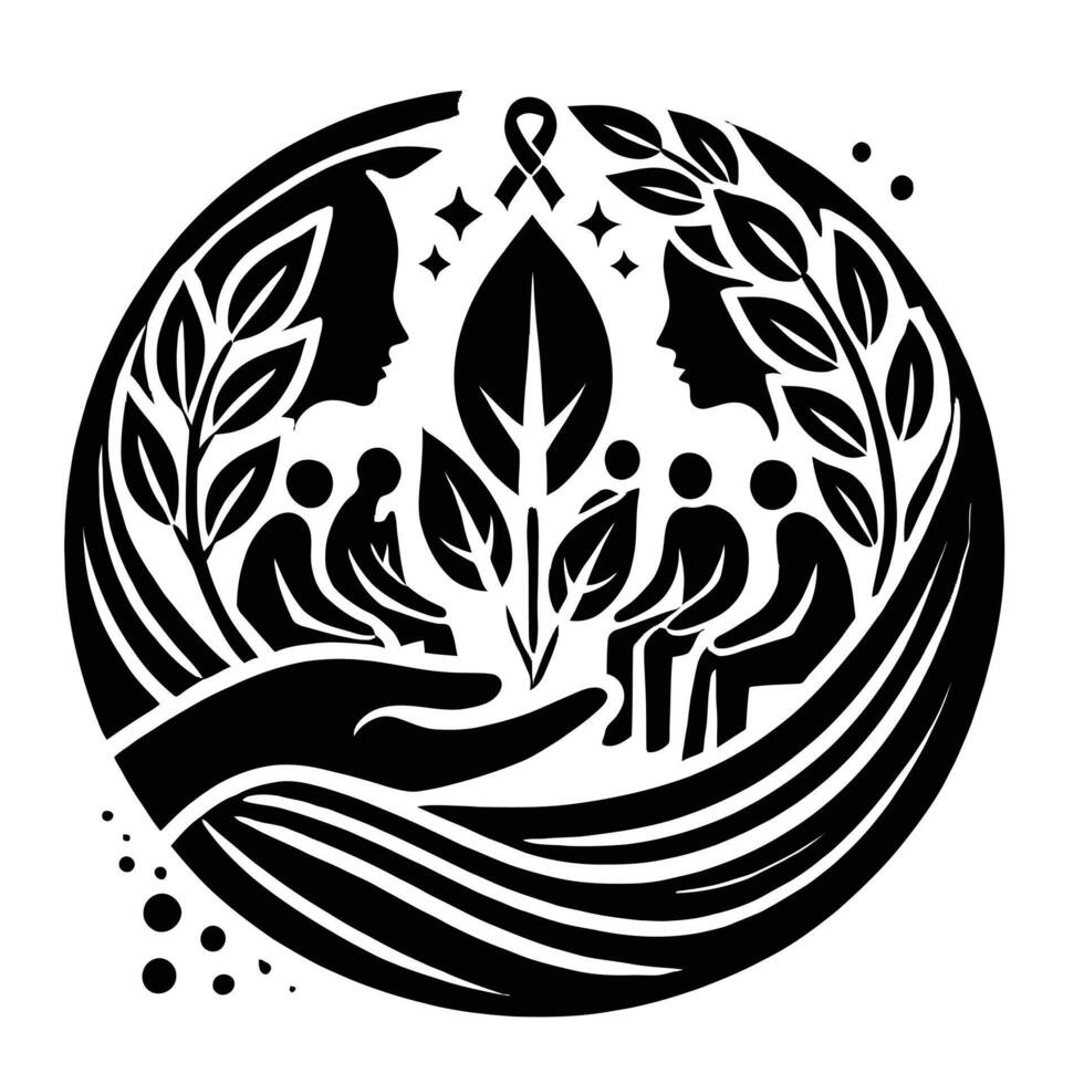 The logo for the global day of action against cancer vector