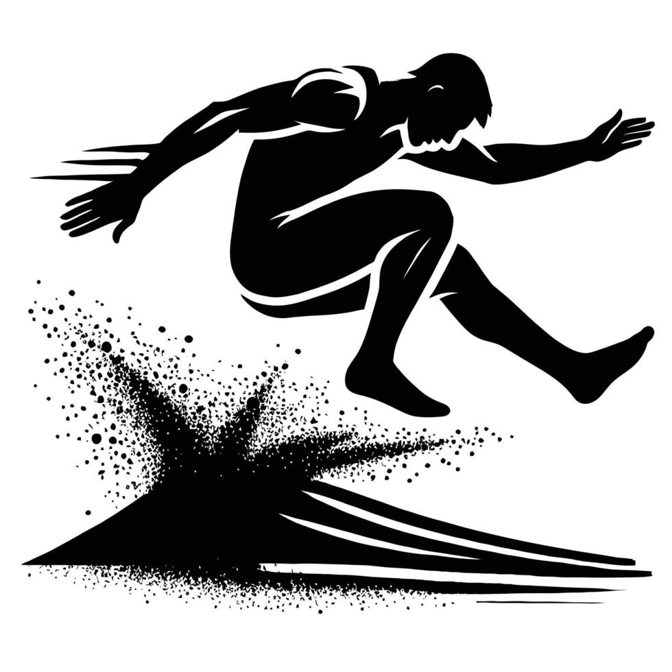 A man jumping over a wave vector