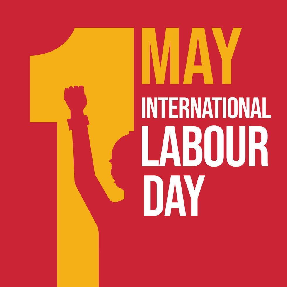 happy labour day creative illustration in flat style design vector