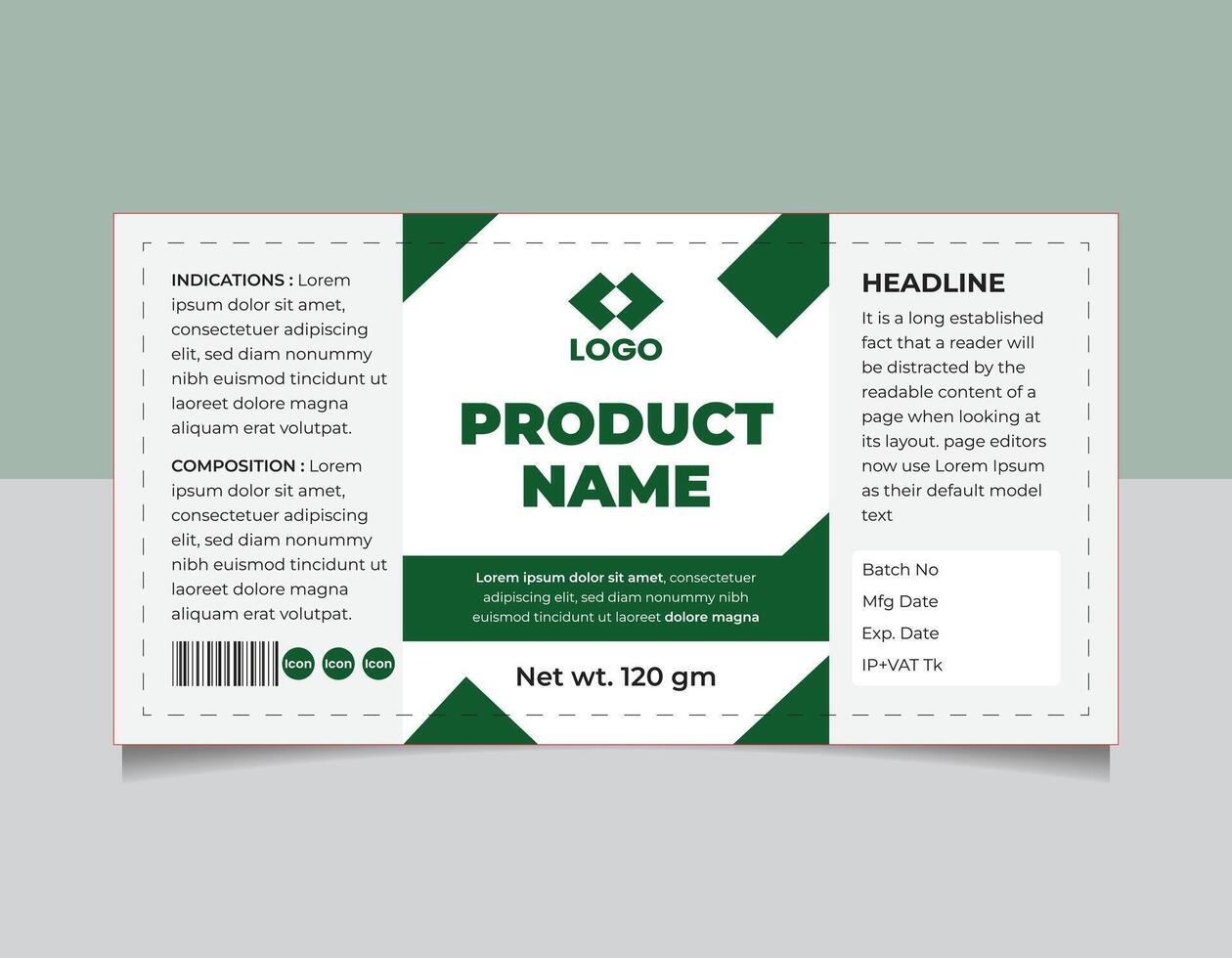 Creative professional custom product label design template vector