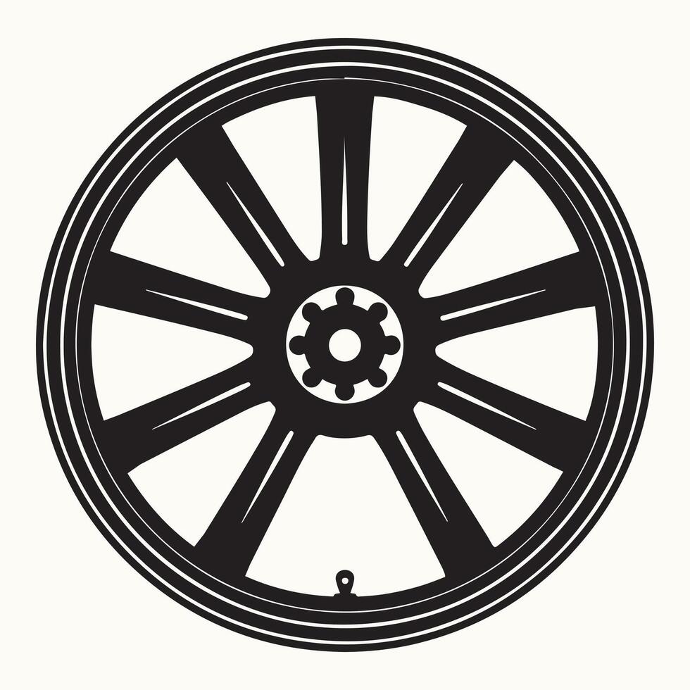 Ceramic Wheel Silhouette vector
