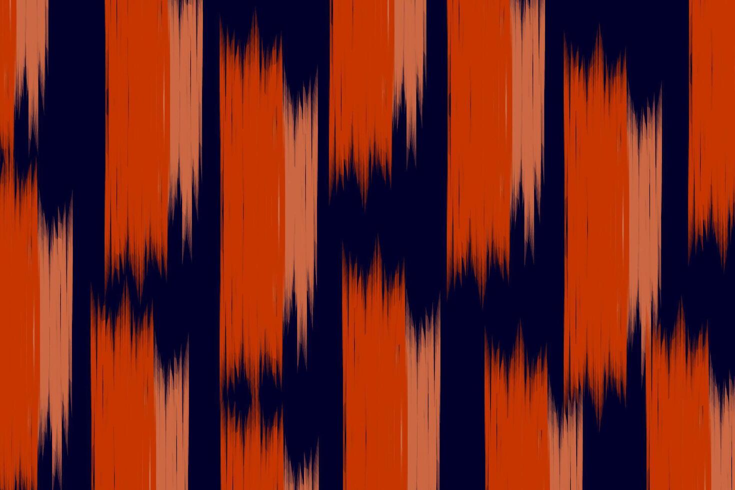 Abstract background Orange Ikat Pattern. Ikat Seamless Pattern Design for Fabric, clothing, background, wallpaper textile, wrapping vector