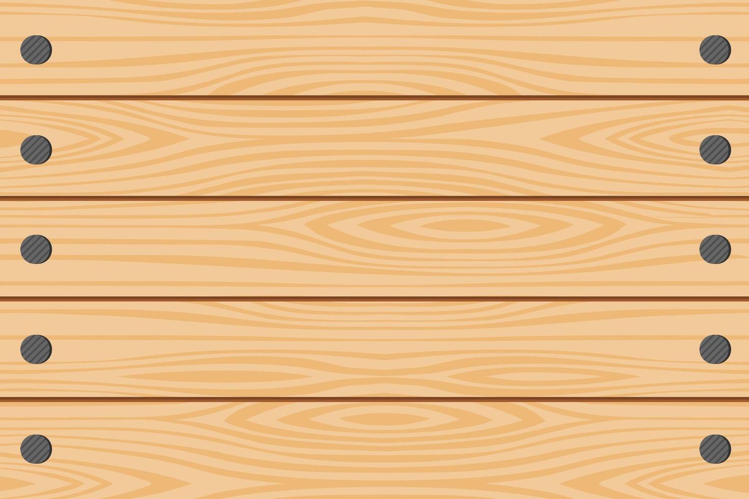 Wooden planks installed horizontally and nailed. Background. Illustration. vector