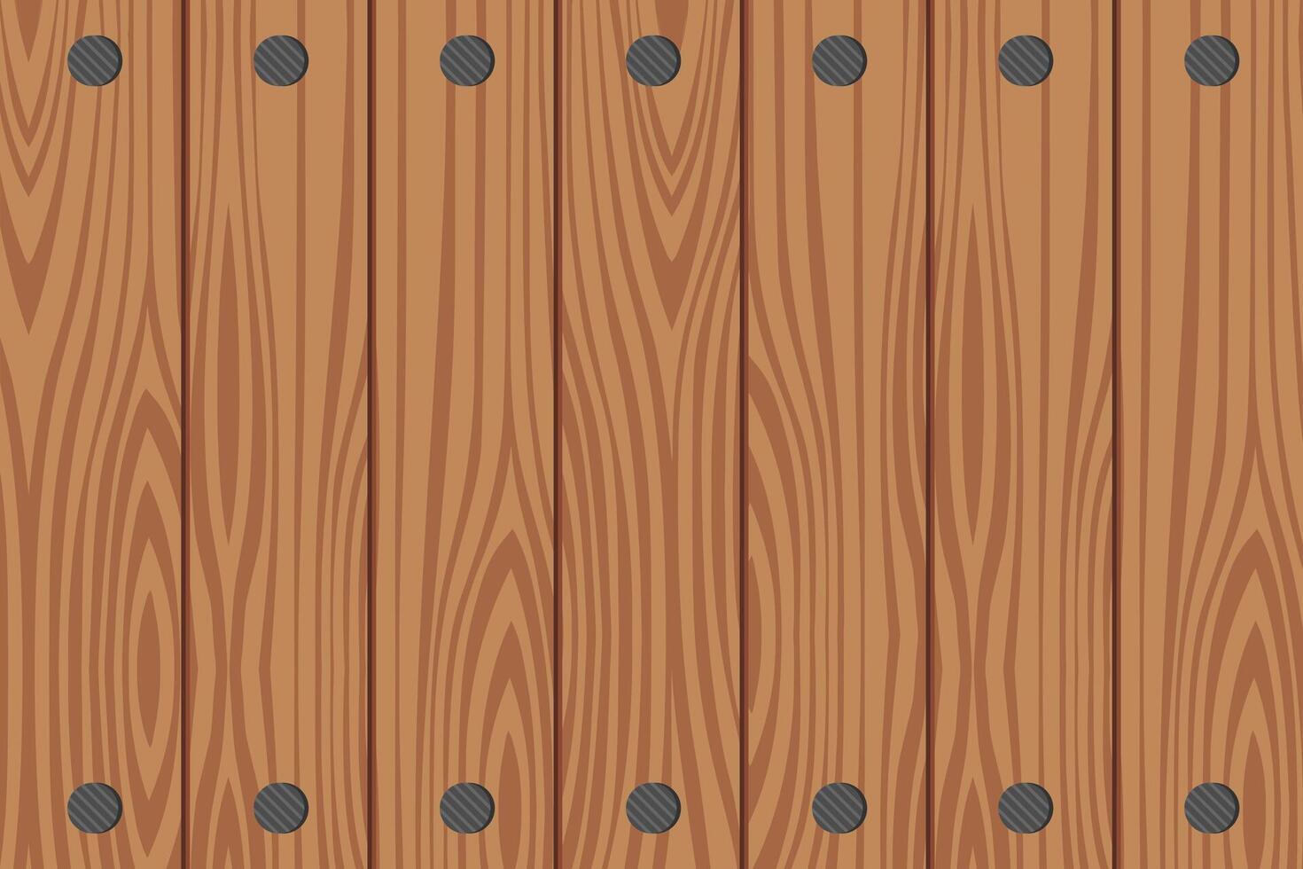 Wooden planks installed vertically and nailed. Background. Illustration. vector