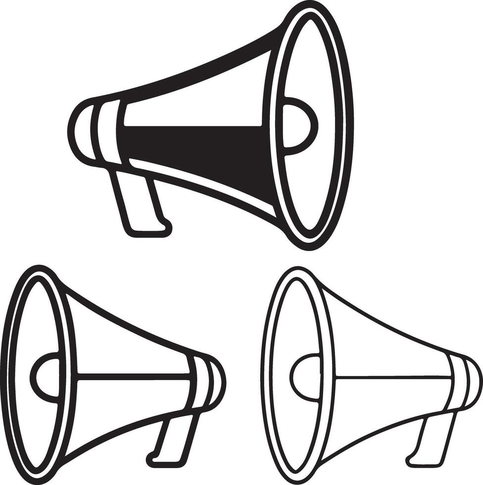 Speaker Silhouette Set vector