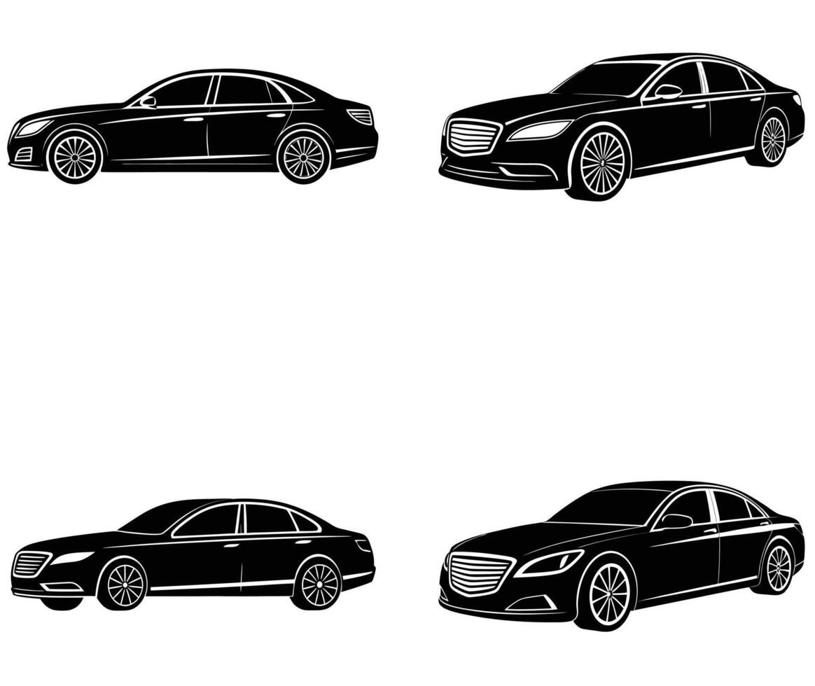 Classic car with modern technology vector