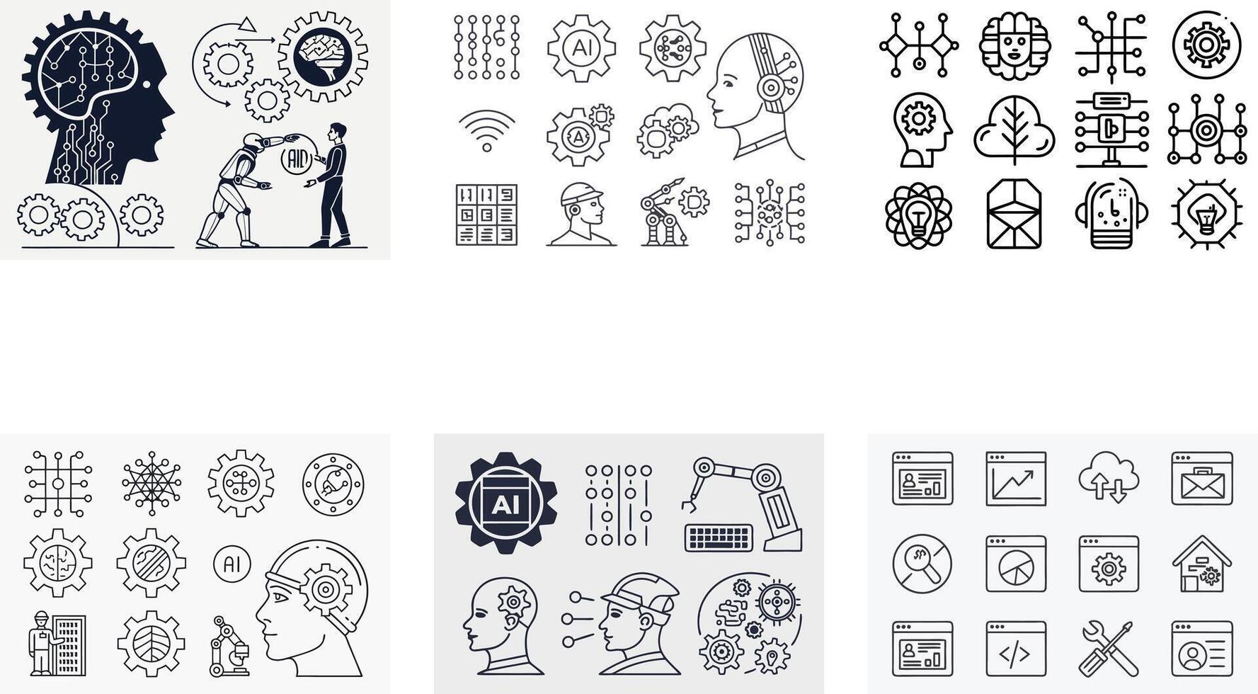 information and Technology Icons vector
