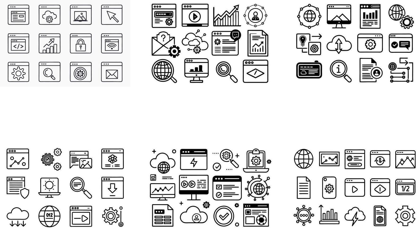Communication and Technology Icons vector