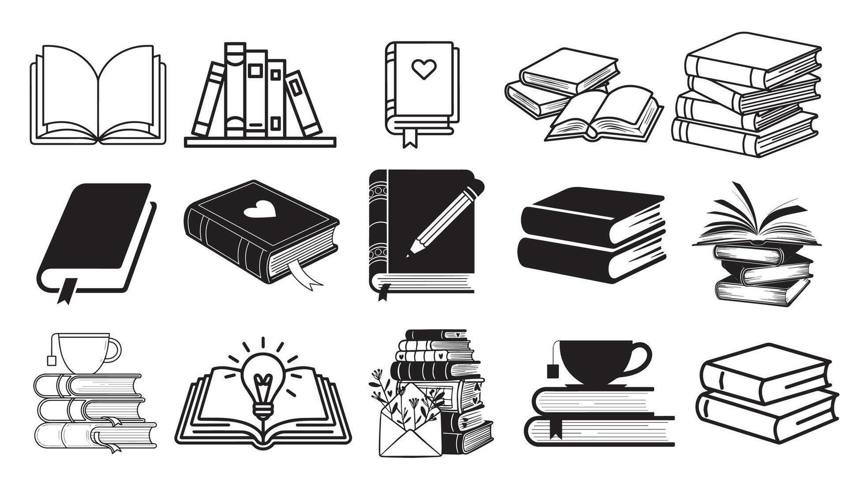 Book and Journal Designs with Creative Elements like Pens, Plants, and Ideas vector