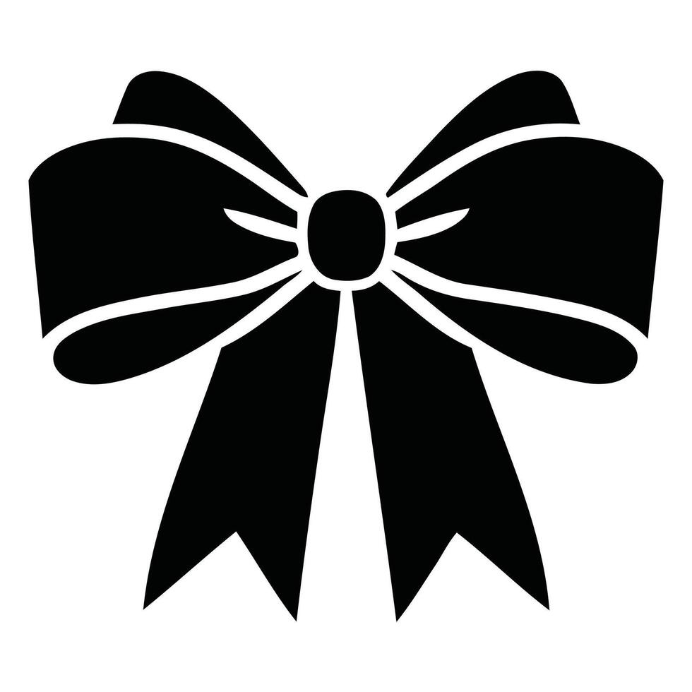 Elegant Bow Silhouette for Gift Wrapping and Decorative Designs vector