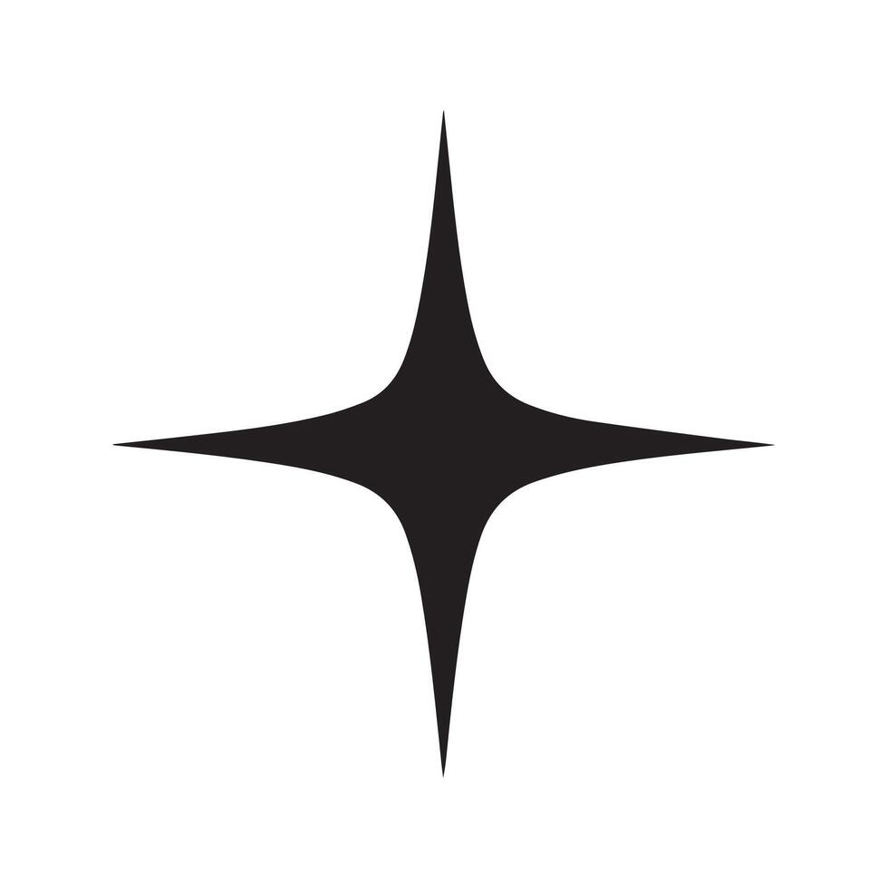 Minimalist Sparkle Star Illustration for Elegant and Celestial Designs vector