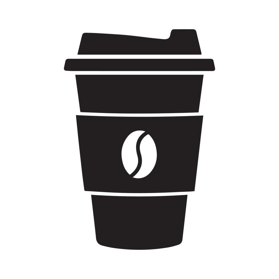 Minimalist Coffee Cup Silhouette vector
