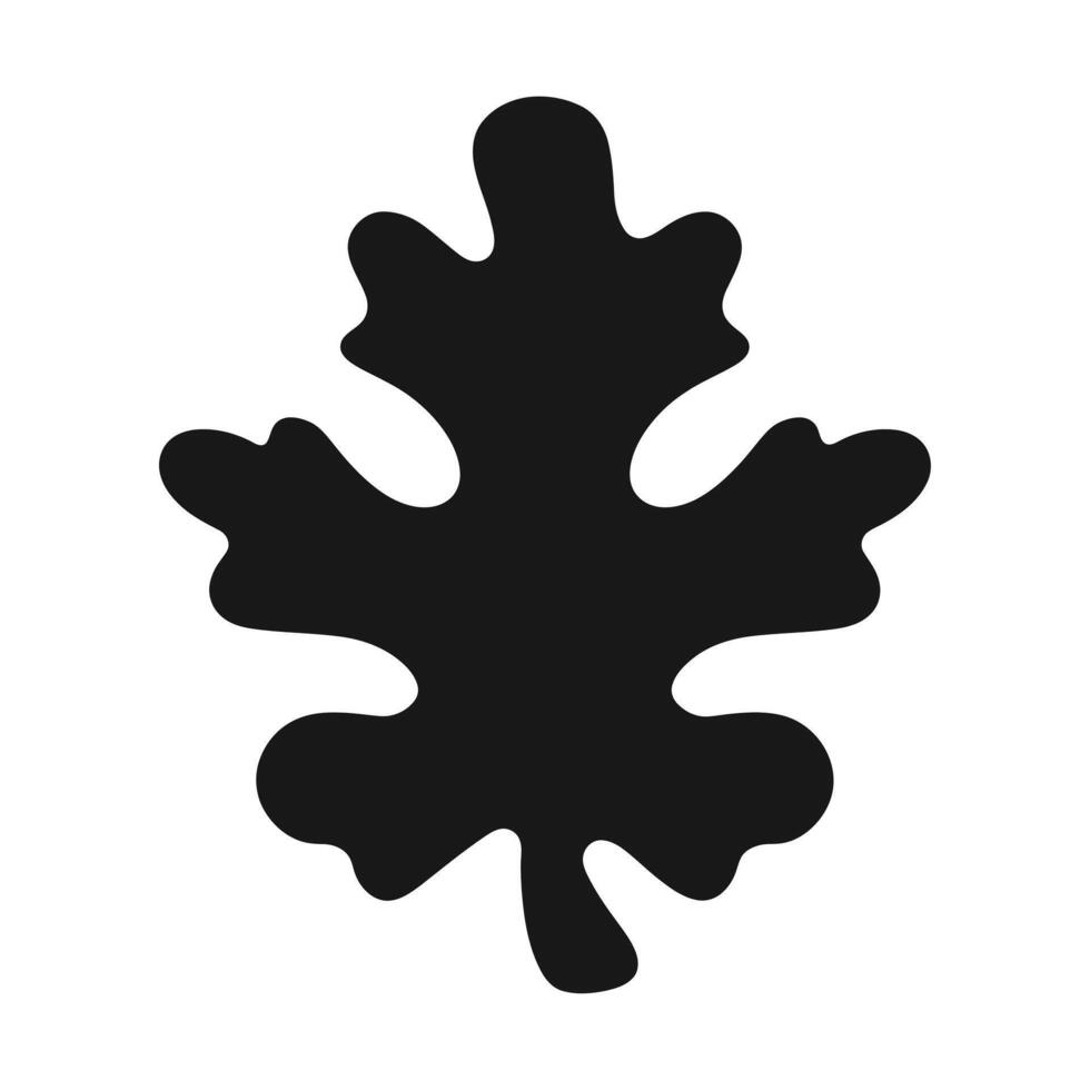 Bold Oak Leaf Silhouette for Nature and Autumn-Themed Designs vector