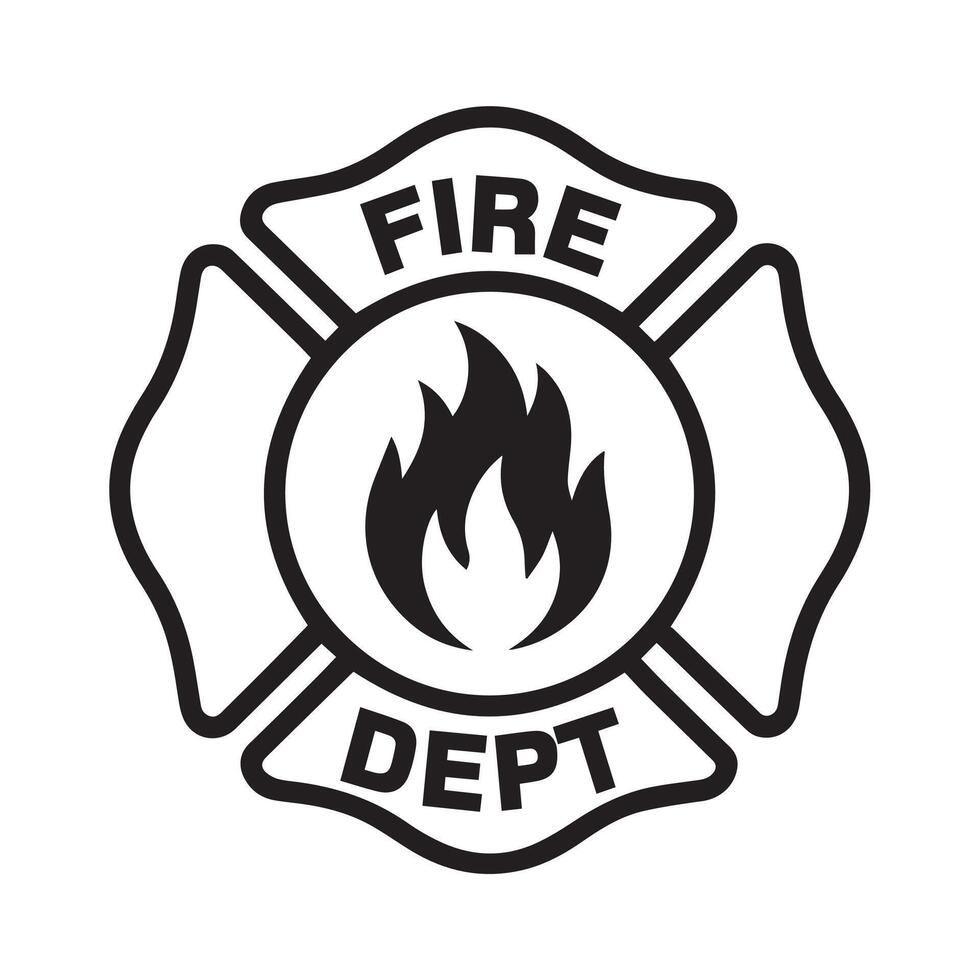 Fire Department Emblem for Emergency Services and Rescue Designs vector