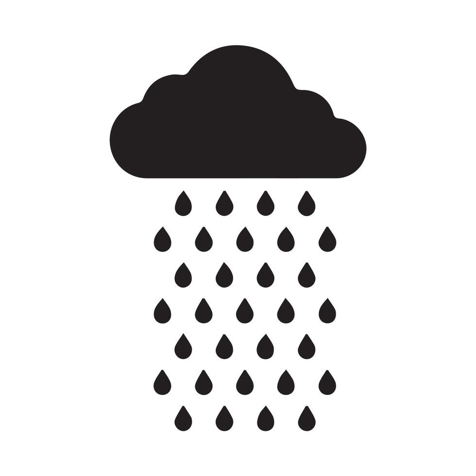 Black Cloud with Raindrops Download vector