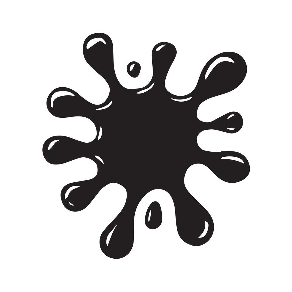 Abstract Ink Splash Silhouette for Artistic and Creative Designs vector