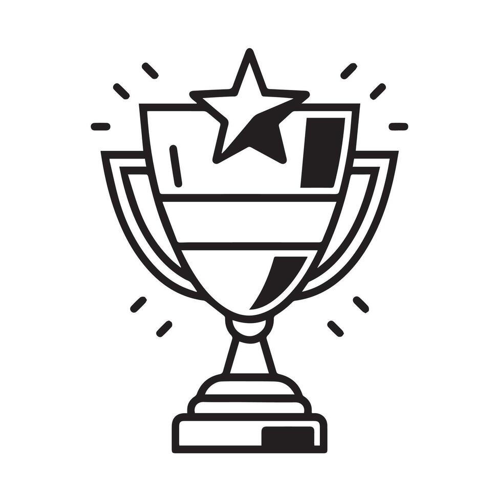 Champion Trophy Design for Awards and Recognition Themes vector