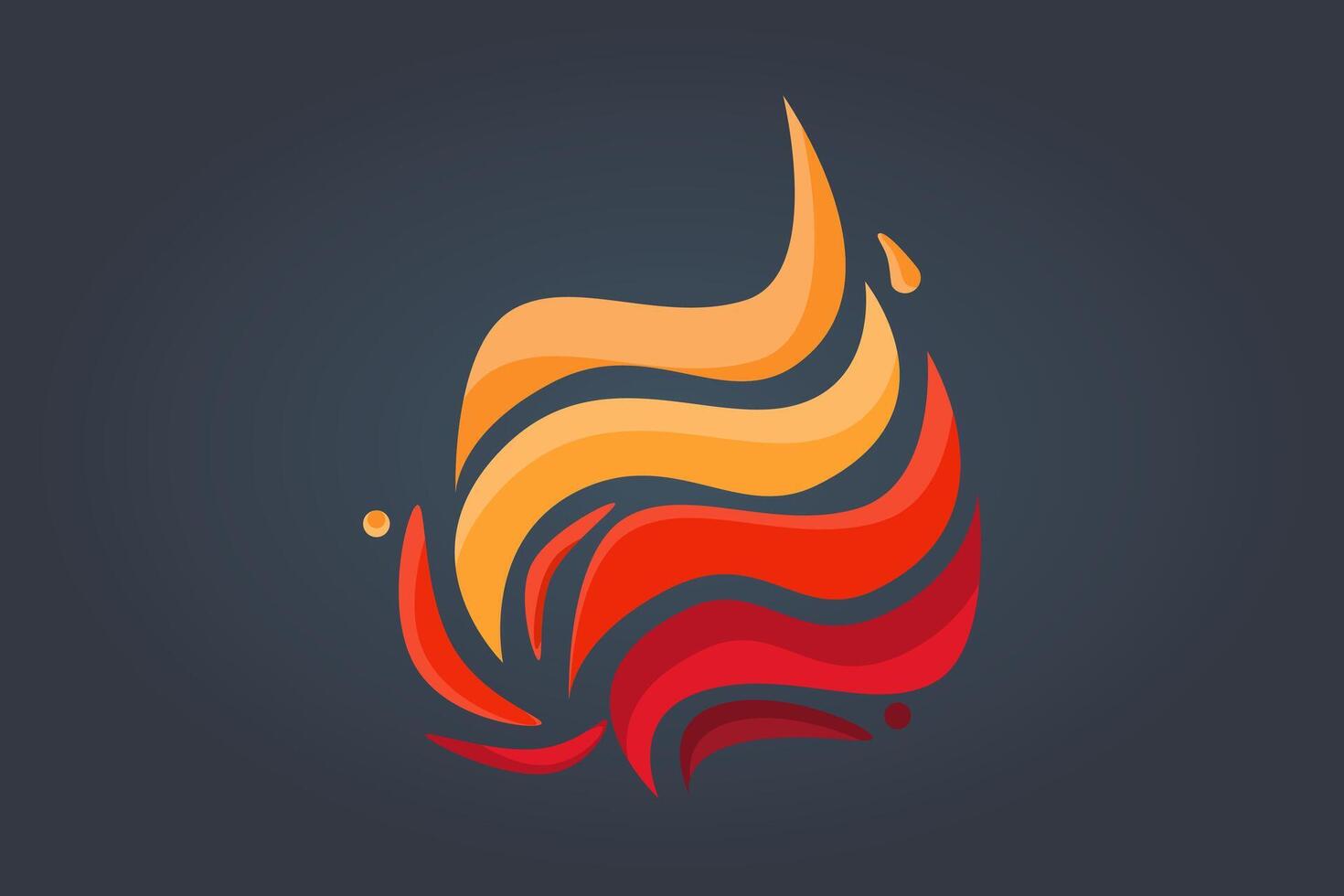 simple background with fire theme. fire illustration isolated on black background vector