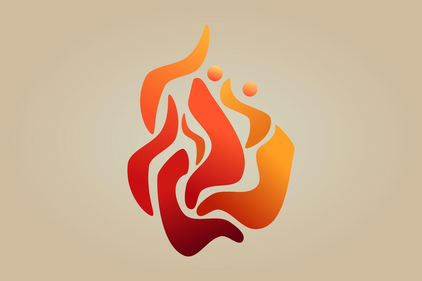 simple fire background. isolated fire illustration on white to orange background vector