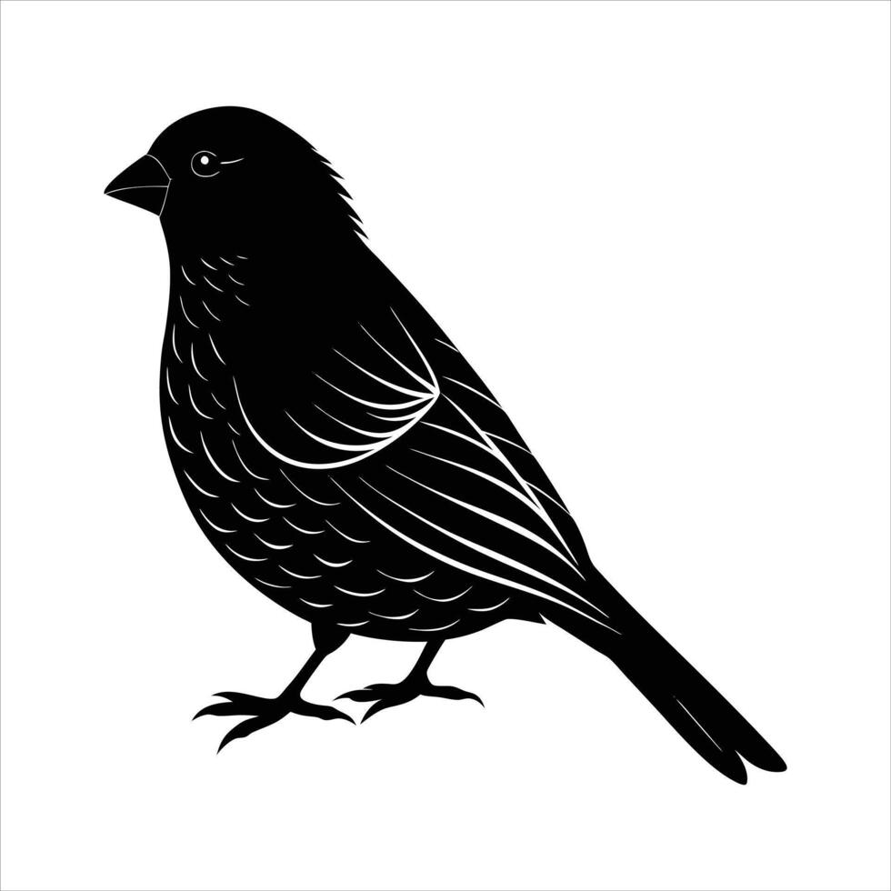 Quail Bird Silhouette Illustration vector