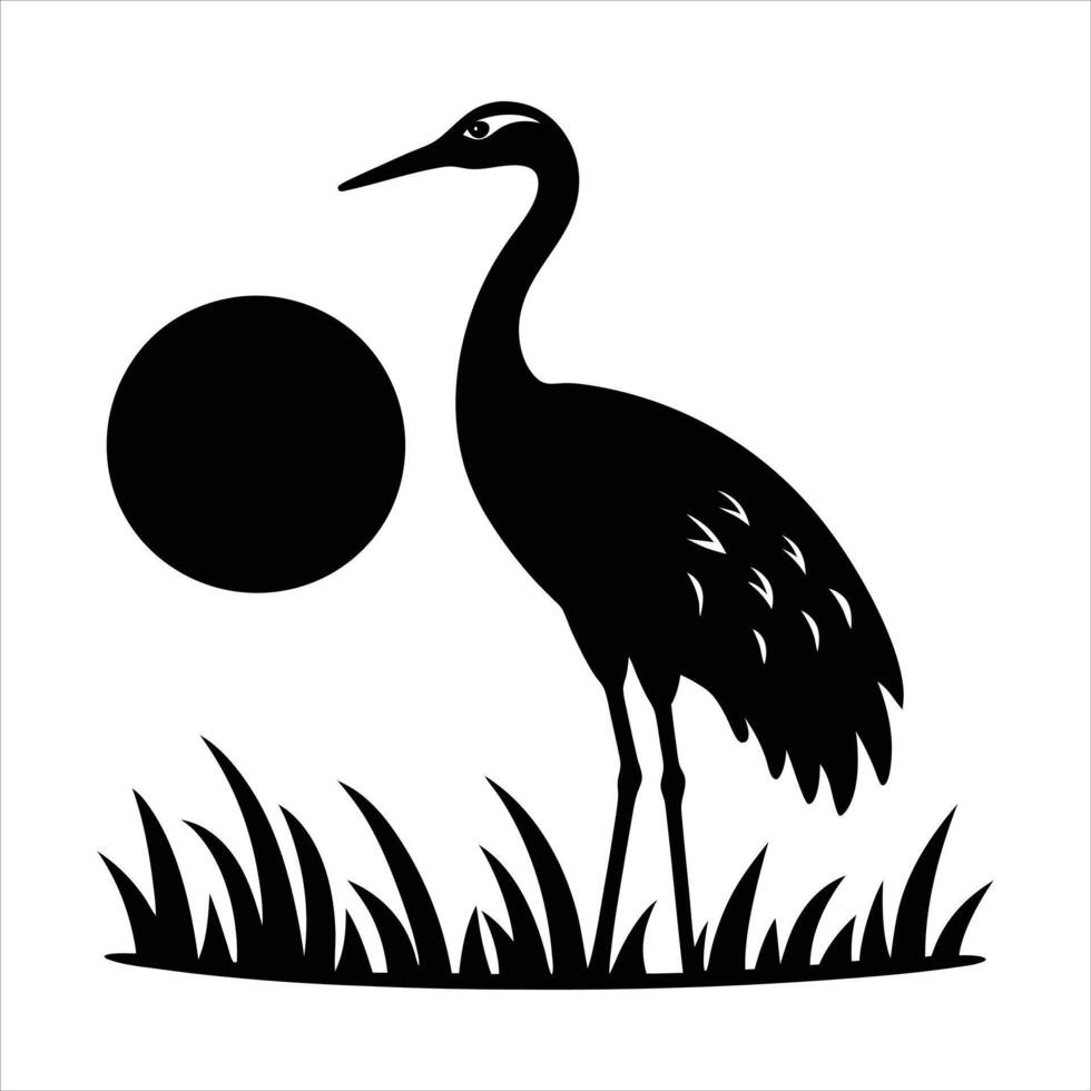 Sandhill Cranes Stock Illustrations vector