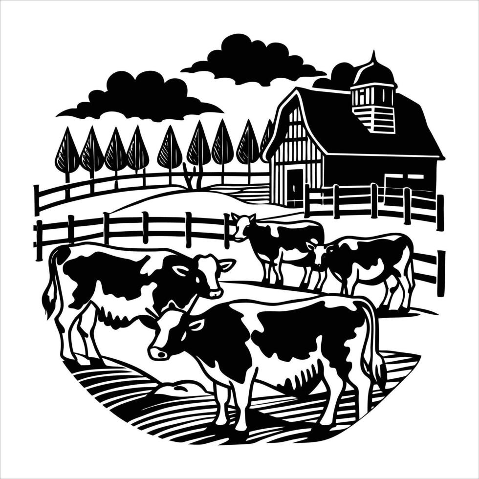 animal cartoon cow vector