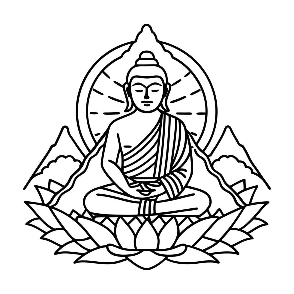 Buddha Purnima is observed as a day vector