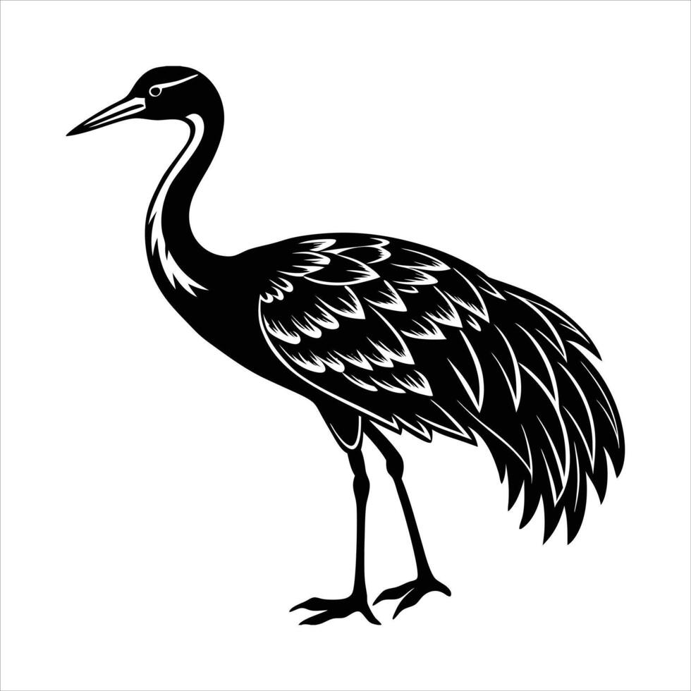 Sandhill Crane Silhouette vector