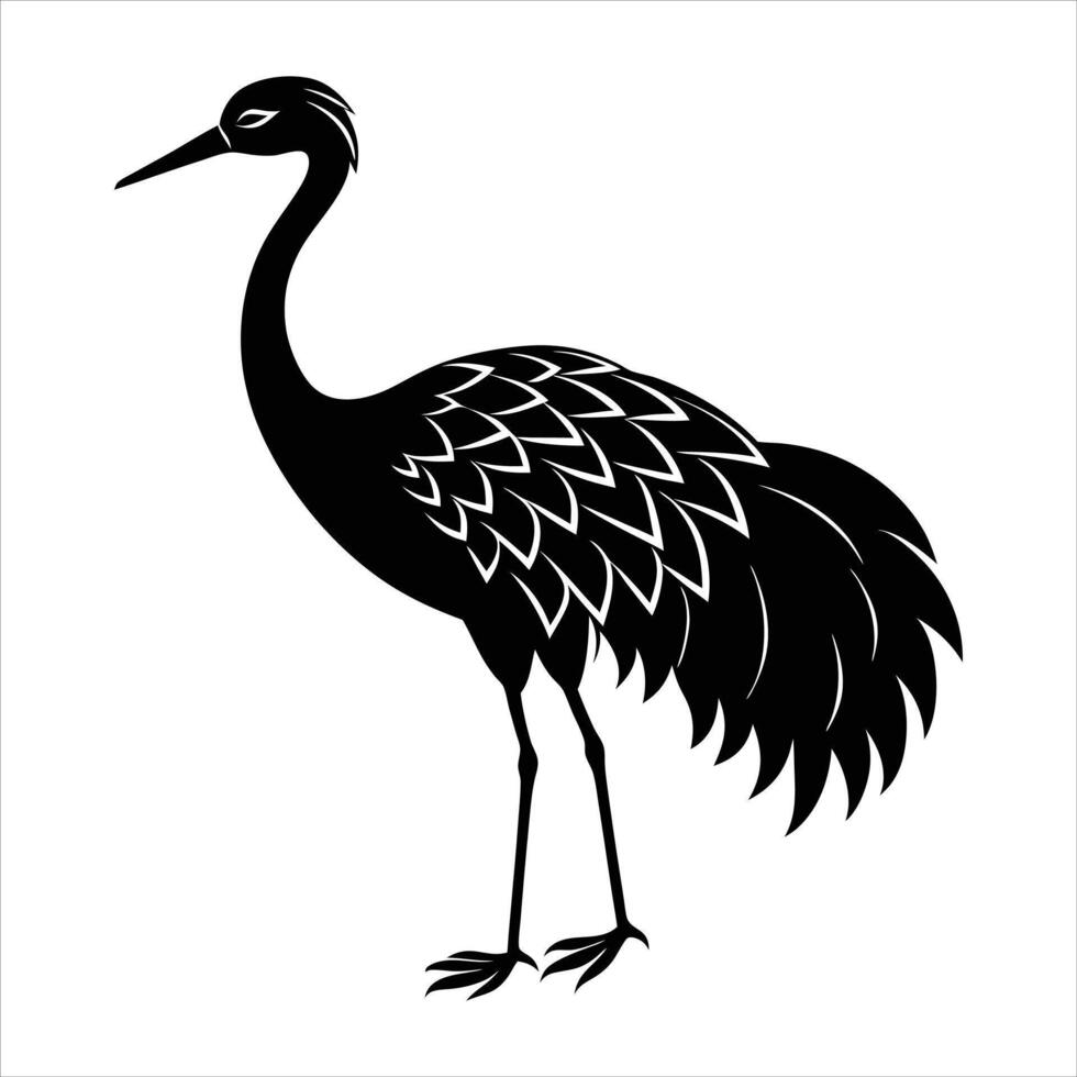 Crane Silhouette Stock Illustrations vector
