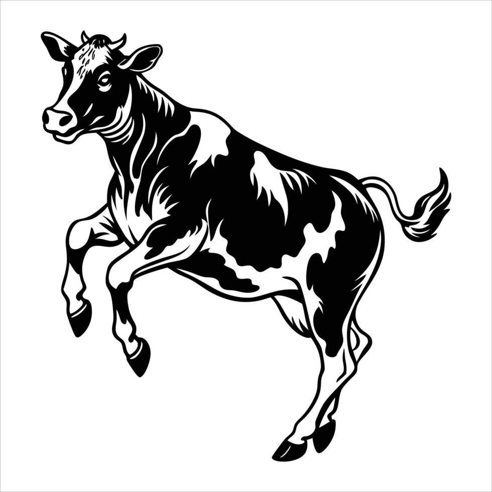 Jumping Cow Stock vector