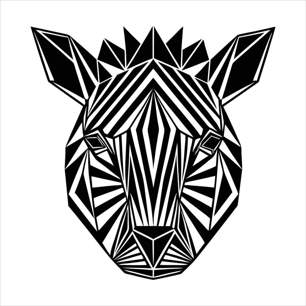Polygon Zebra Stock vector