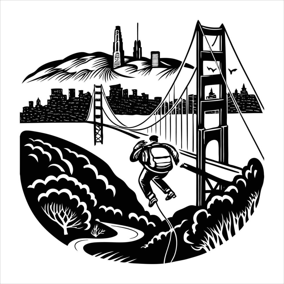 Golden Gate Bridge svg vector