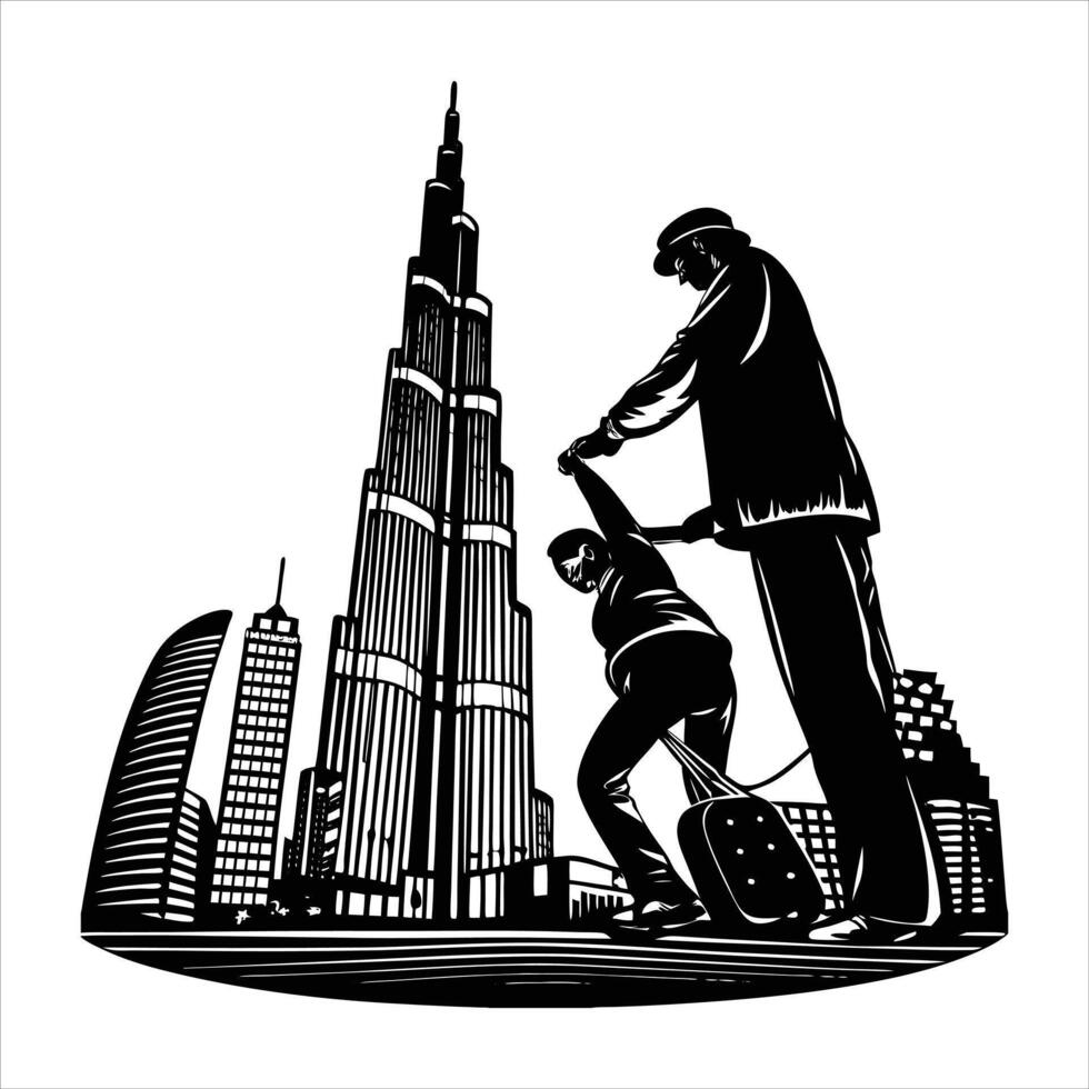 Burj Khalifa Tallest Building vector