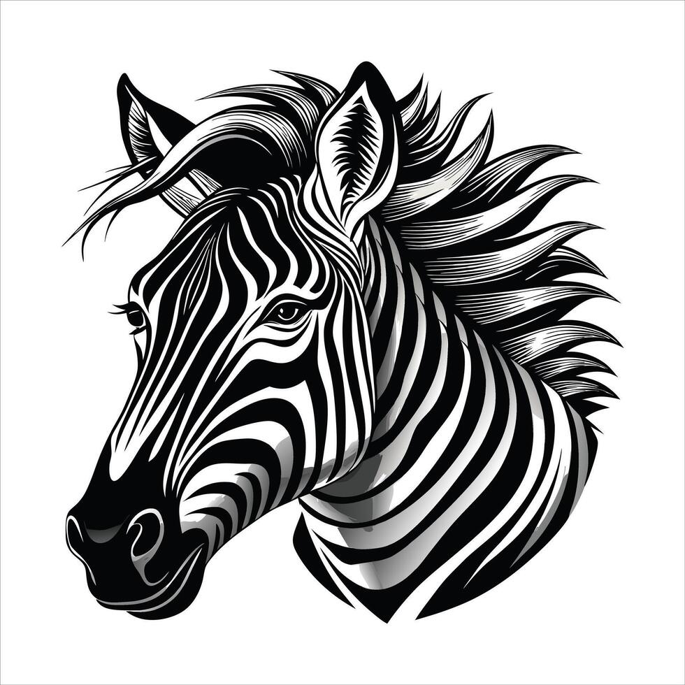 Simple Abstract Zebra Illustration vector