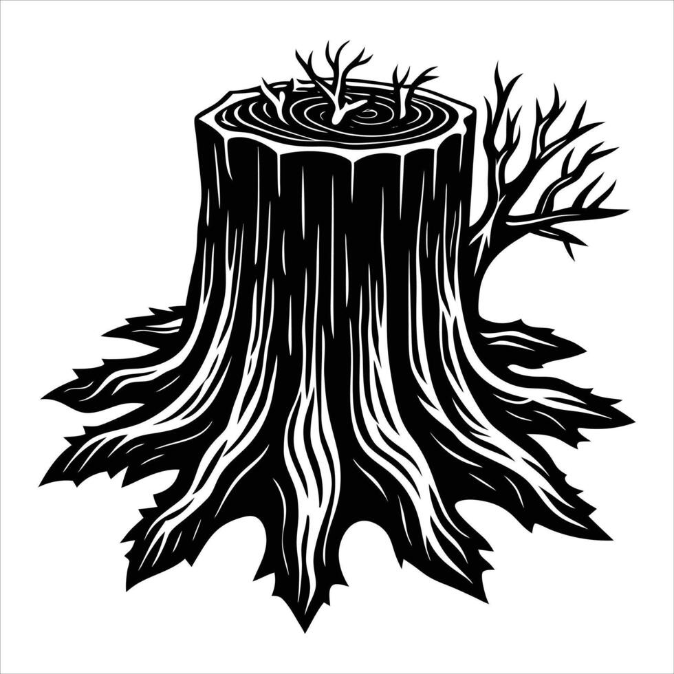 Cartoon Tree Stump vector