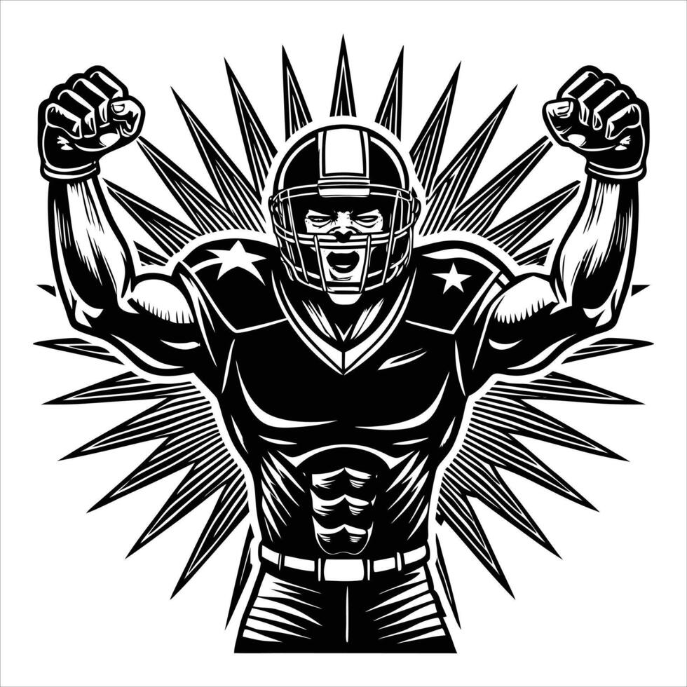 football touchdown celebration emoji vector