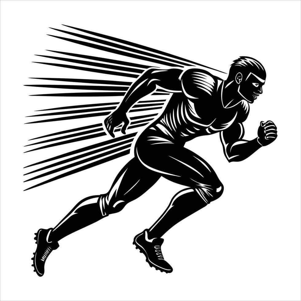 Sprinting Football Player vector