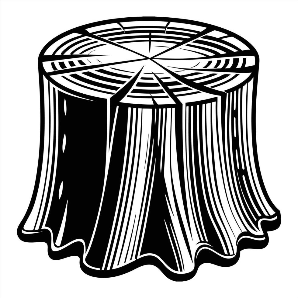 Tree Stump Silhouette Tree Stump Clipart vector