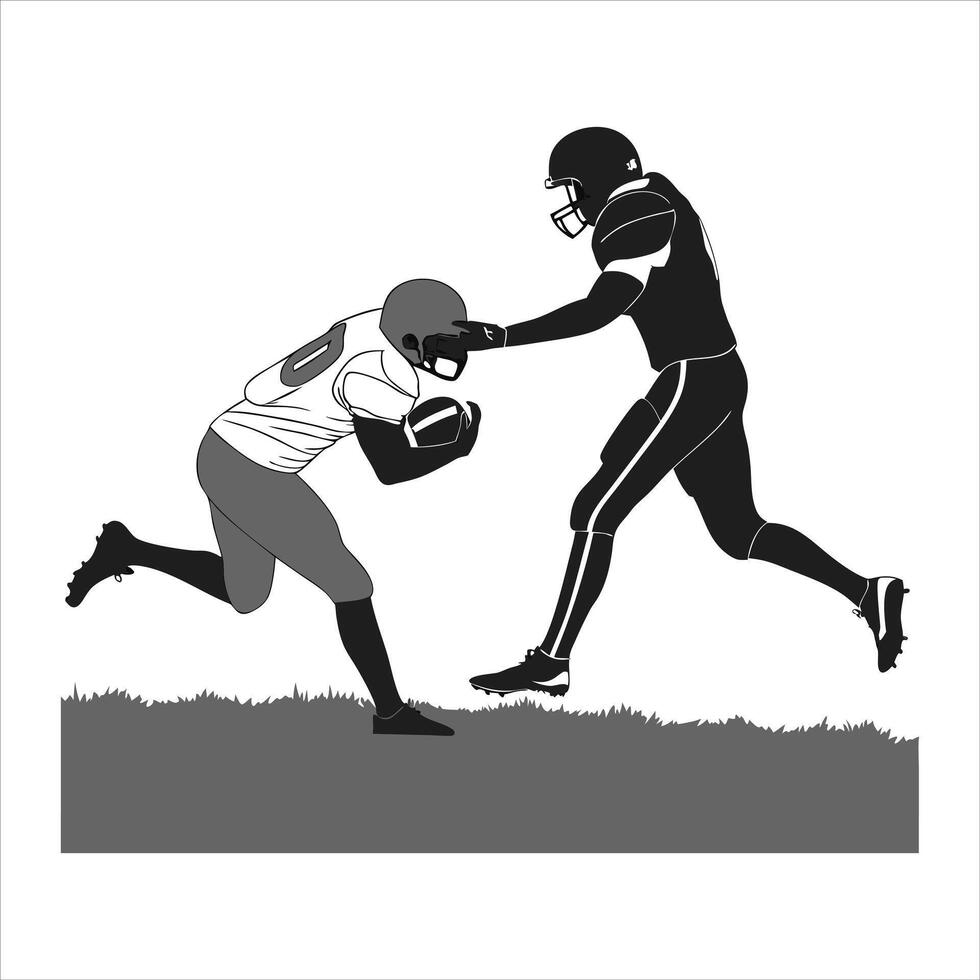 Football Player Tackling vector