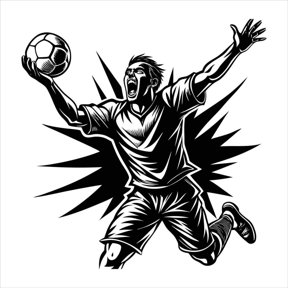 Football Player Celebration vector