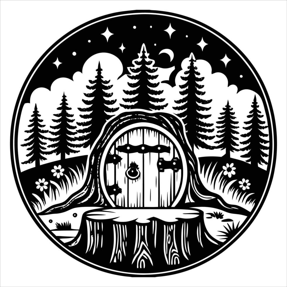 Hobbit Door Stock vector