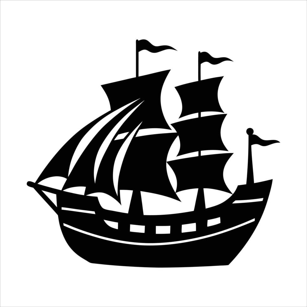 Pirate Ship Icon vector