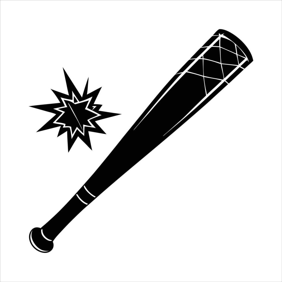 Broken Baseball Bat vector