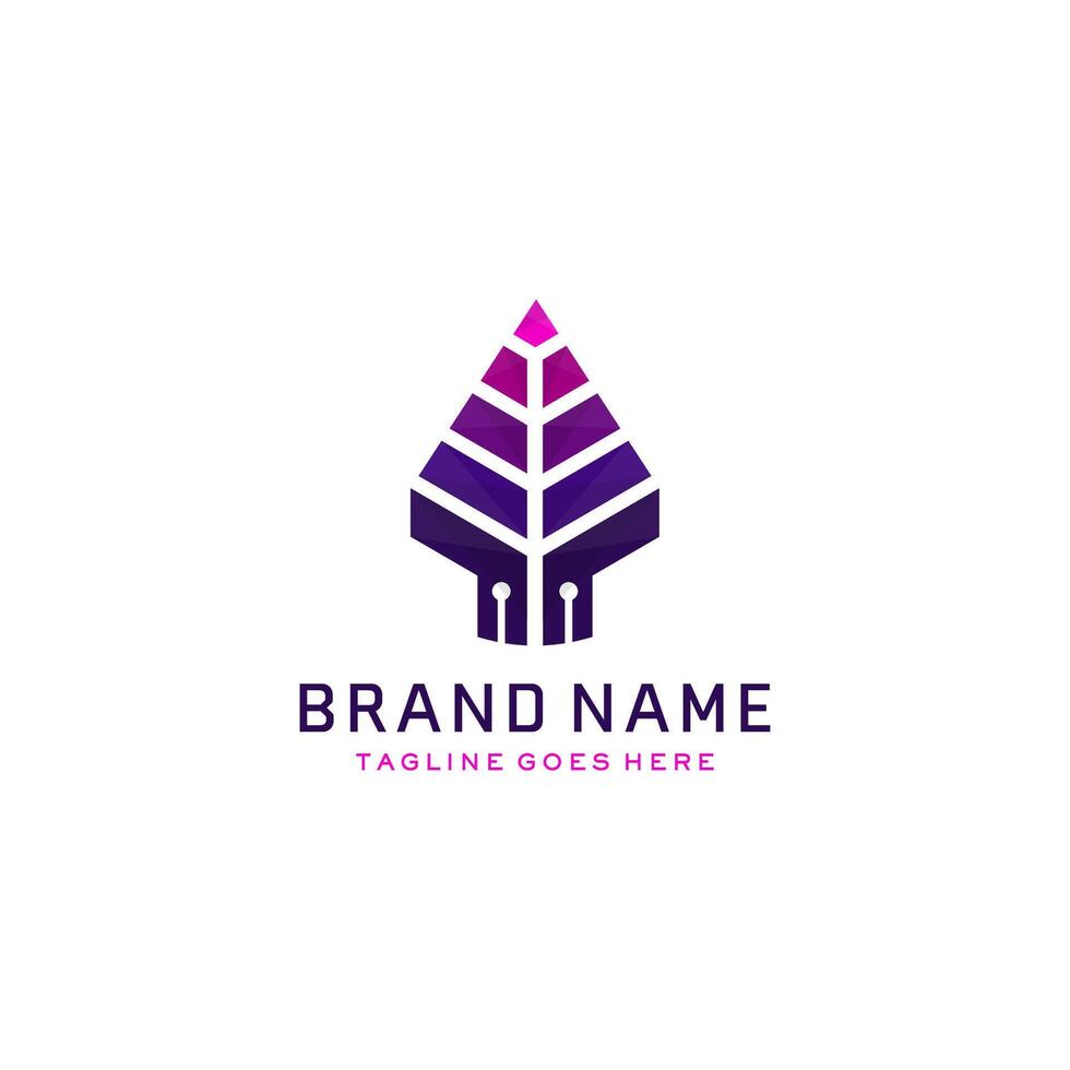 Abstract logo design template with Technology theme. Pyramid or Mountain shape on wayang Java culture with electric symbol. Icon can used on tech, education or science branding. vector