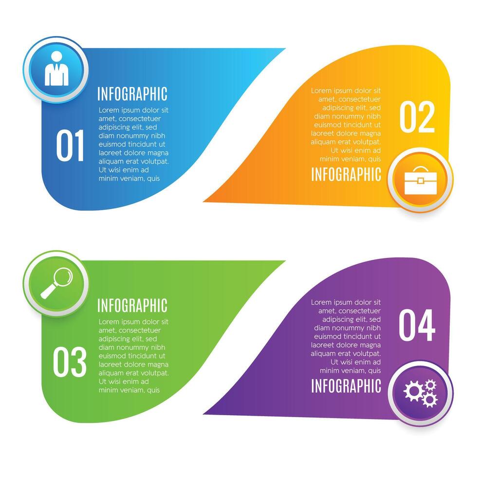 Editable concept for business growth infographic chart list template 4 step design vector